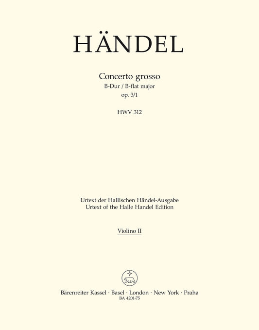 Concerto Grosso B-Dur Op. 3/1 Hwv 312