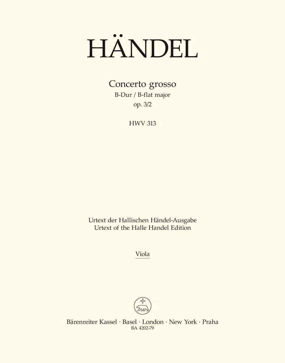Concerto Grosso B-Dur Op. 3/2 Hwv 313