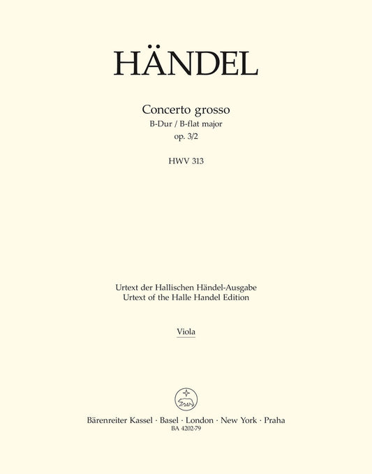 Concerto Grosso B-Dur Op. 3/2 Hwv 313