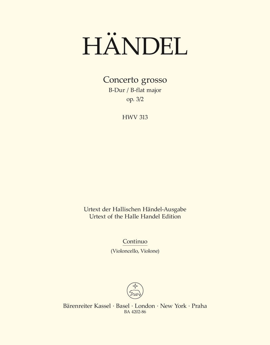 Concerto Grosso B-Dur Op. 3/2 Hwv 313