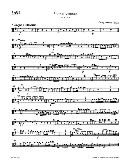 Concerto Grosso G-Dur Op. 3/3 Hwv 314