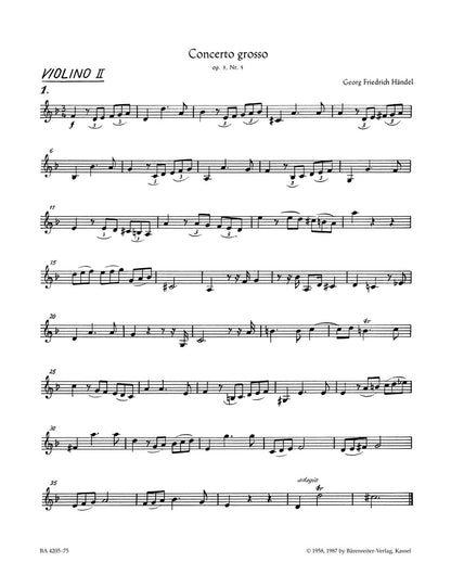 Concerto Grosso D-Moll Op. 3/5 Hwv 316