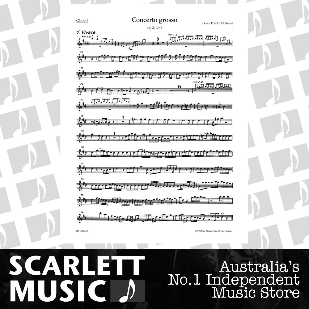 Concerto Grosso In D Major Op. 3/6 Hwv 317 — view 2