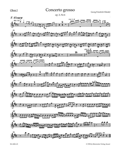 Concerto Grosso In D Major Op. 3/6 Hwv 317