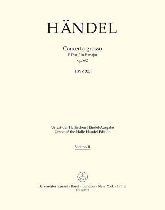 Concerto Grosso F-Dur Op. 6/2 Hwv 320