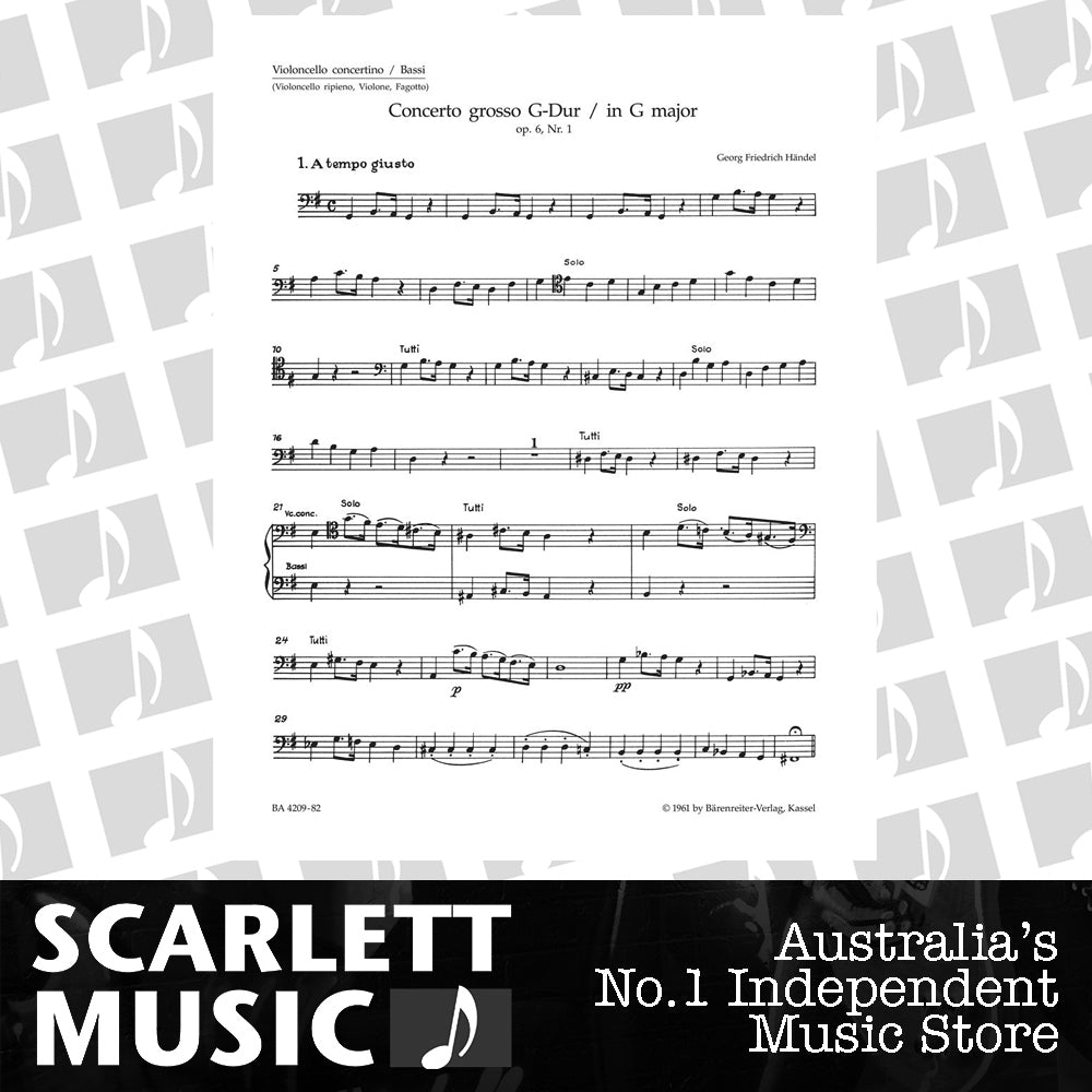 Concerto Grosso G-Dur Op. 6/1 Hwv 319 — view 2
