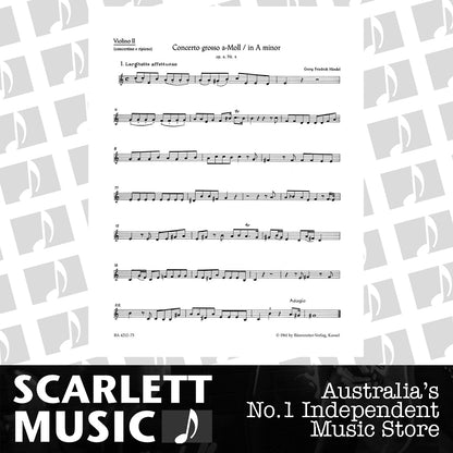 Concerto Grosso A-Moll Op. 6/4 Hwv 322 — view 2