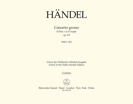 Concerto Grosso D-Dur Op. 6/5 Hwv 323