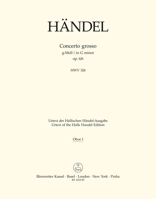 Concerto Grosso G-Moll Op. 6/6 Hwv 324