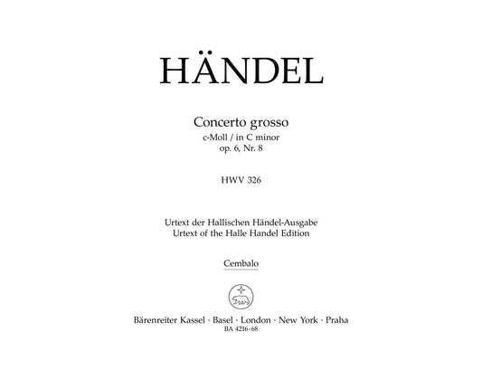 Concerto Grosso C-Moll Op. 6/8 Hwv 326