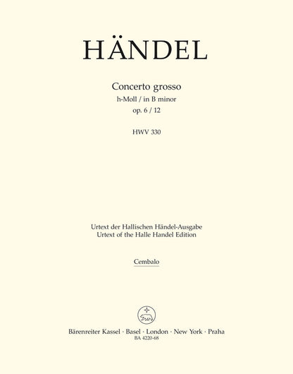 Concerto Grosso H-Moll Op. 6/12 Hwv 330
