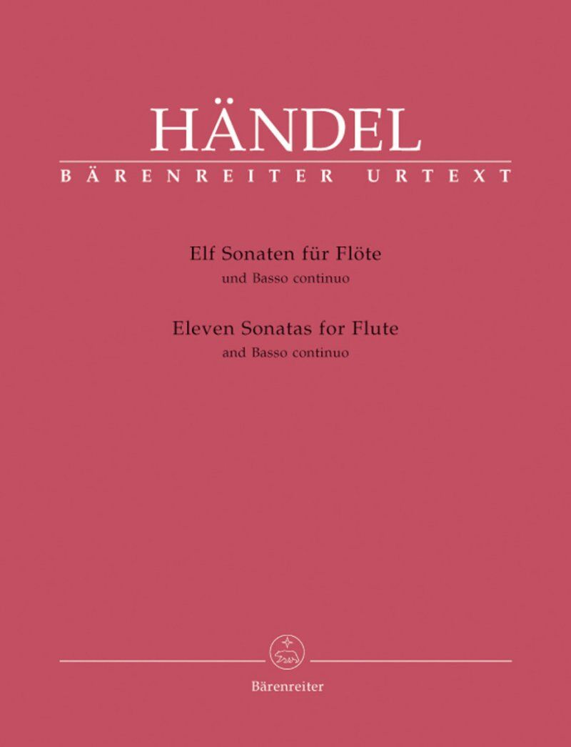 Handel - 11 Complete Flute Sonatas for Flute and Piano, Urtext Edition, Barenreiter, 161 Pages