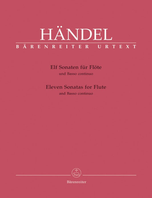 Handel - 11 Complete Flute Sonatas for Flute and Piano, Urtext Edition, Barenreiter, 161 Pages