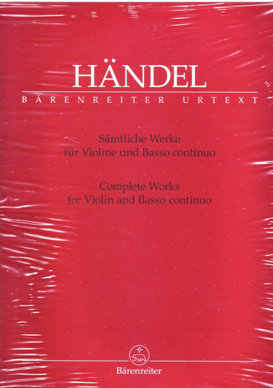 Handel: Complete Works for Violin and Basso Continuo, Urtext Edition, 142 Pages
