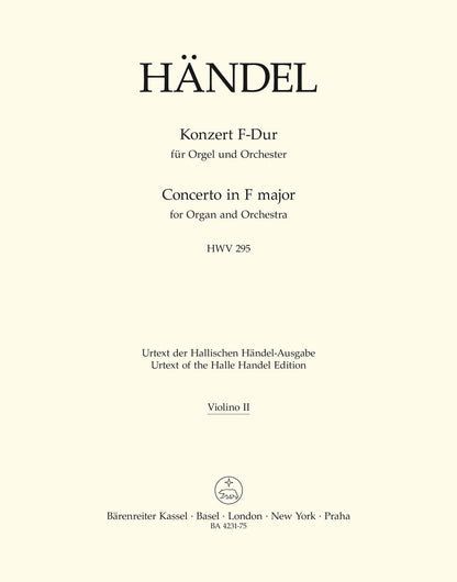 Concerto For Organ And Orchestra No. 13 In F Major Hwv 295 "The Cuckoo And The Nightingale"