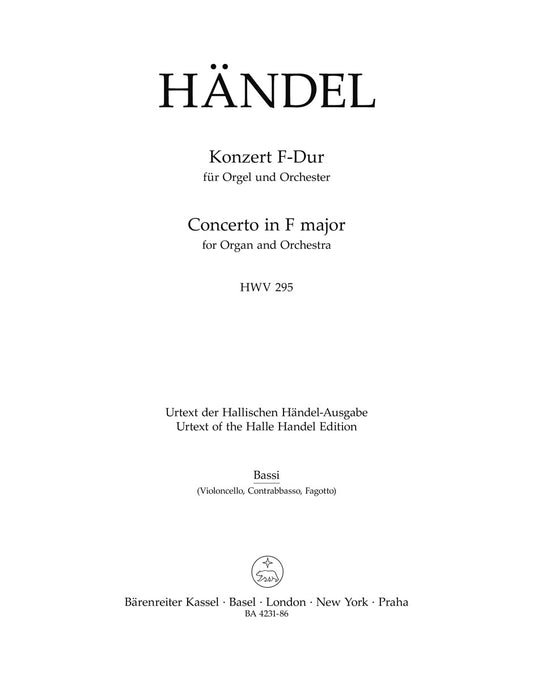 Concerto For Organ And Orchestra No. 13 In F Major Hwv 295 "The Cuckoo And The Nightingale"