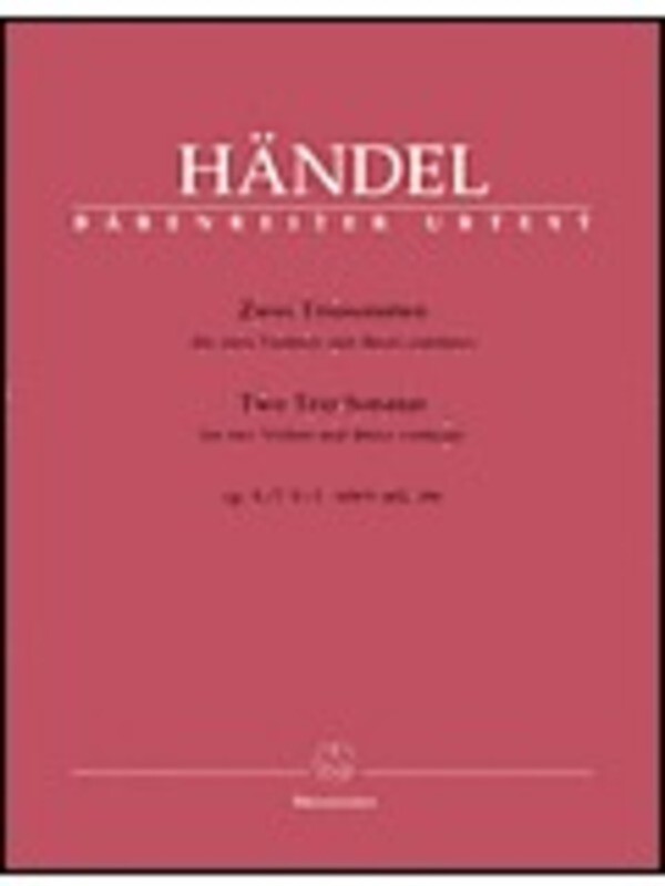 Trio Sonatas 2 Hwv 402 396 2 Violin/Piano Book