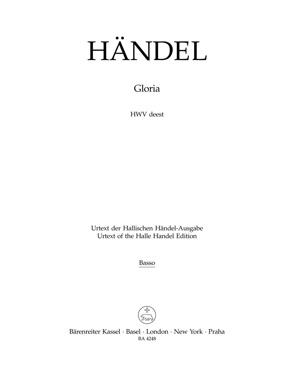 Gloria Hwv Deest