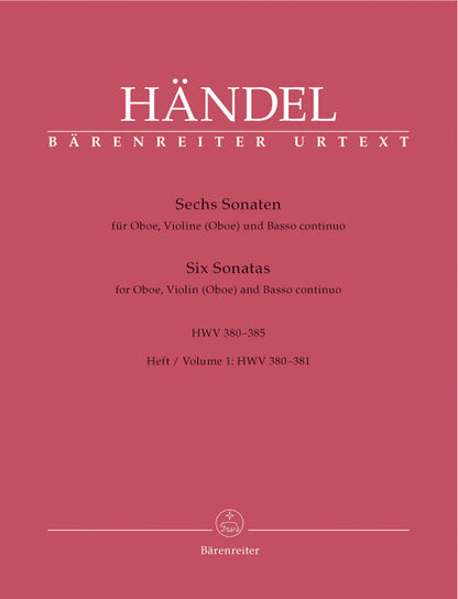 Handel 6 Sonatas for Oboe and Continuo, Book 1