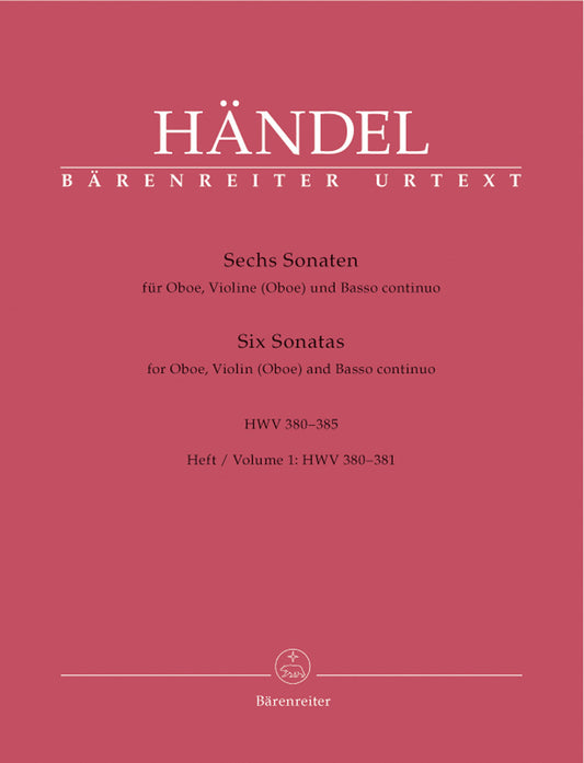 Handel 6 Sonatas for Oboe and Continuo, Book 1