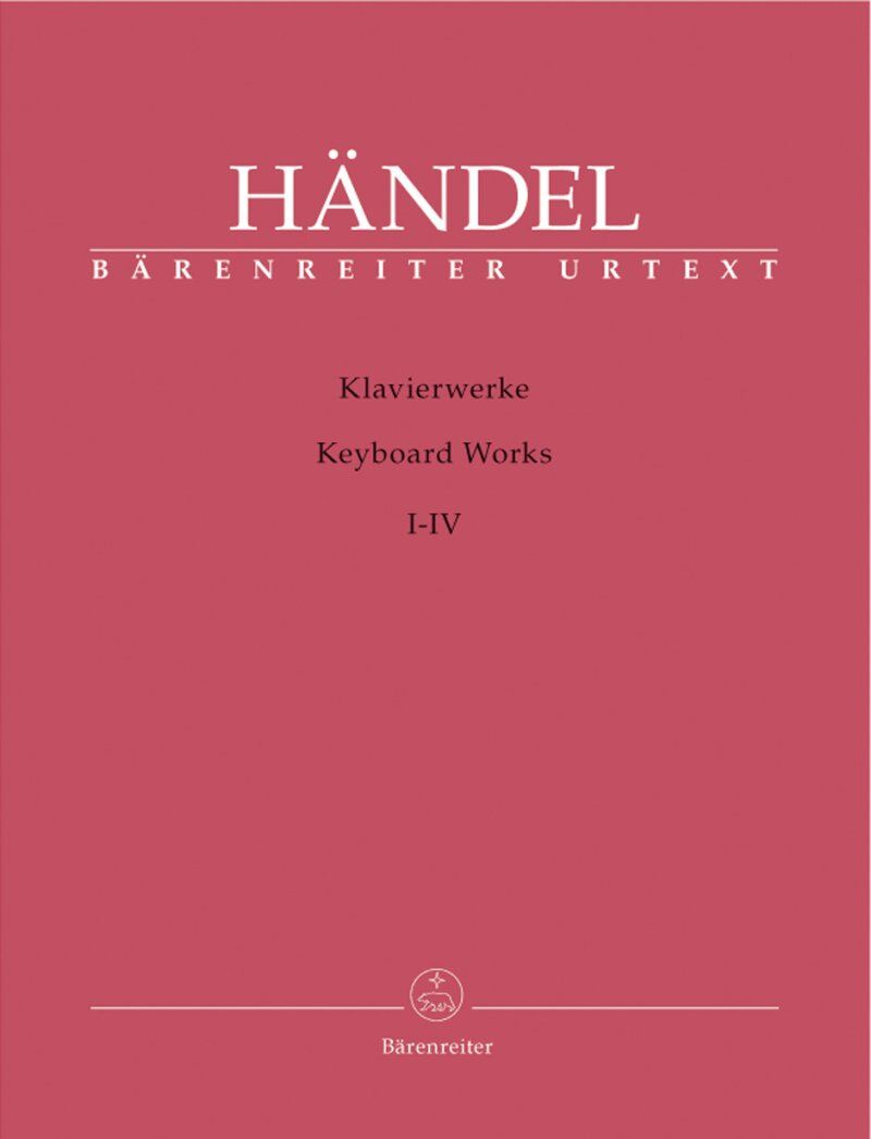 Handel: Keyboard Works Vol 1-4 Urtext Edition for Piano - 522 Pages