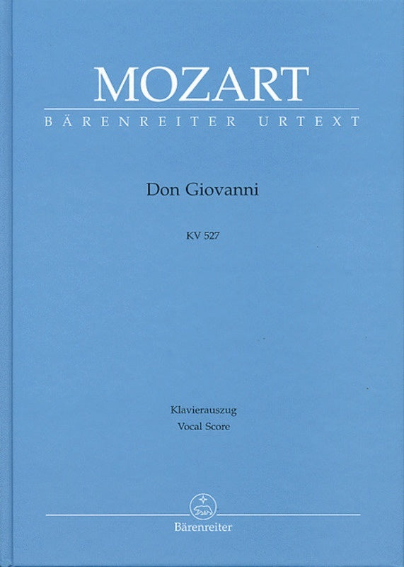Don Giovanni K 527 Vocal Score Urtext
