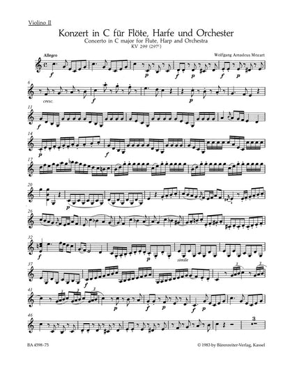 Concerto For Flute, Harp And Orchestra In C Major K. 299 (297C)