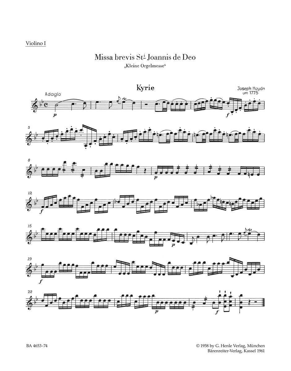 Missa Brevis Sancti Joannis De Deo Hob.Xxii:7 "Little Organ Mass"
