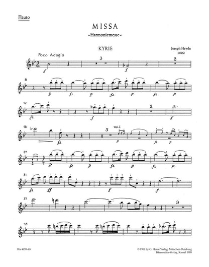 Missa In B-Flat Major Hob.Xxii:14 "Harmony Mass"