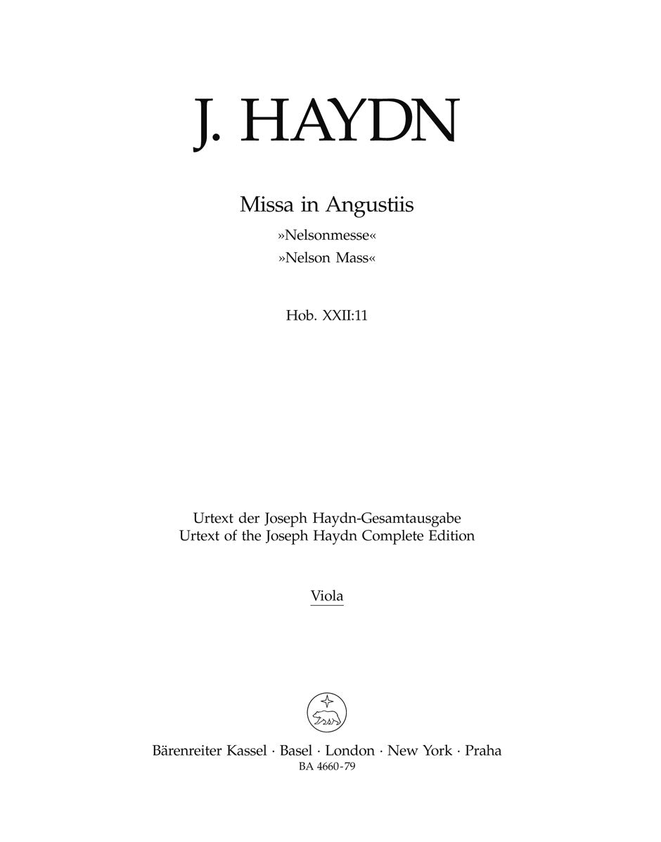 Missa In Angustiis Hob.Xxii:11 "Nelson Mass"