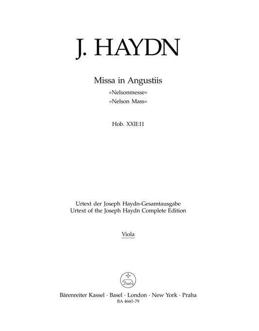 Missa In Angustiis Hob.Xxii:11 "Nelson Mass"