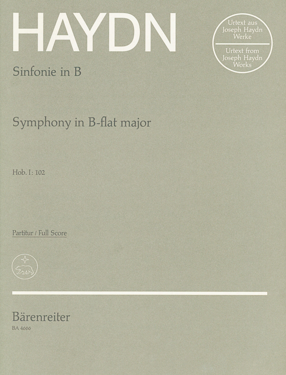 Symphony No 102 in B Flat Full Orchestra Sheet Music