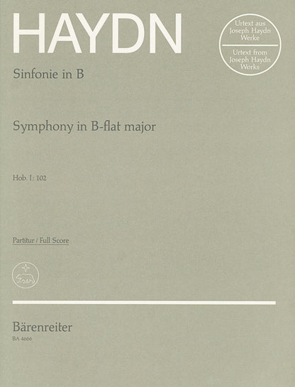 Symphony No 102 in B Flat Full Orchestra Sheet Music