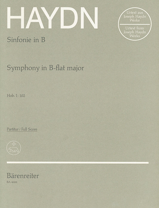 Symphony No 102 in B Flat Full Orchestra Sheet Music