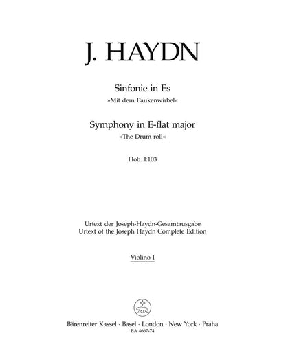 Symphony No 103 in E Flat for Violin 2 Sheet Music