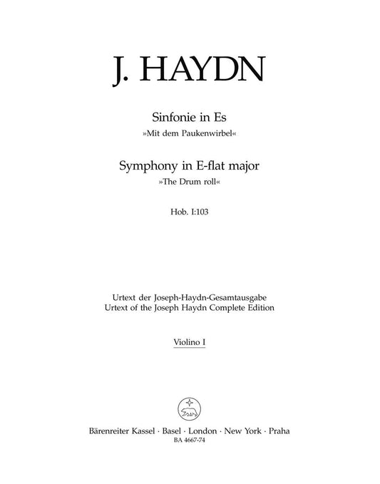 Symphony No 103 in E Flat for Violin 2 Sheet Music