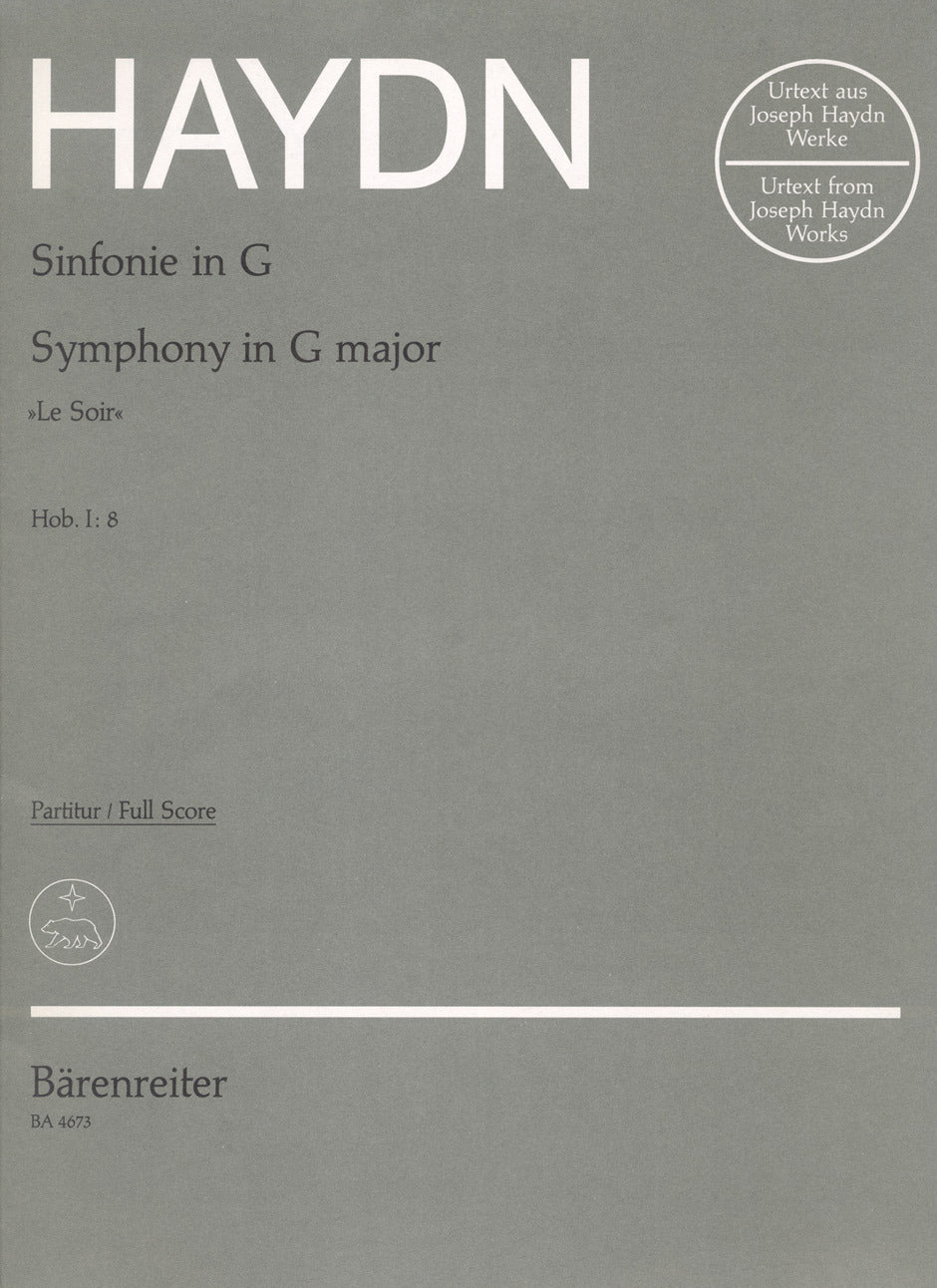 Symphony No 8 in G Le Soir Full Score