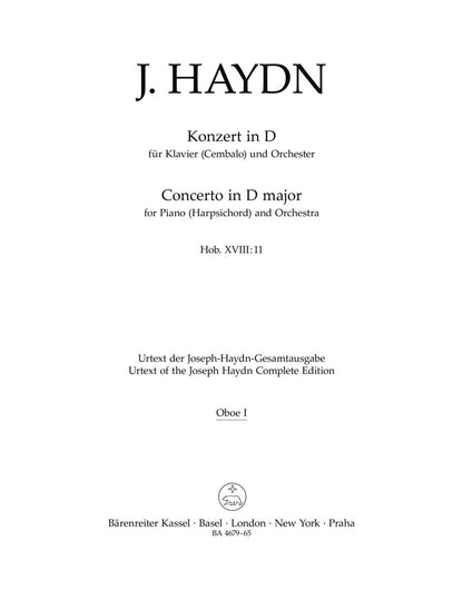 Klavierkonzert D-Dur Hob. Xviii:11