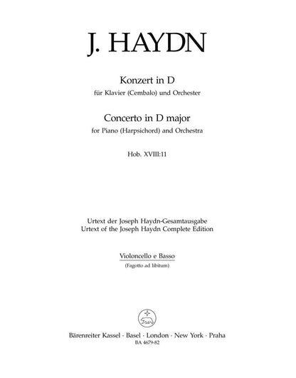 Klavierkonzert D-Dur Hob. Xviii:11