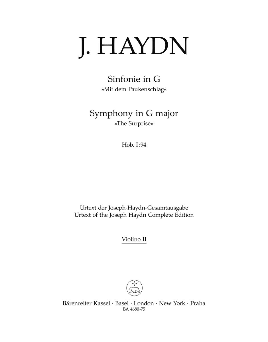 Symphony No 94 in G Viola Sheet Music