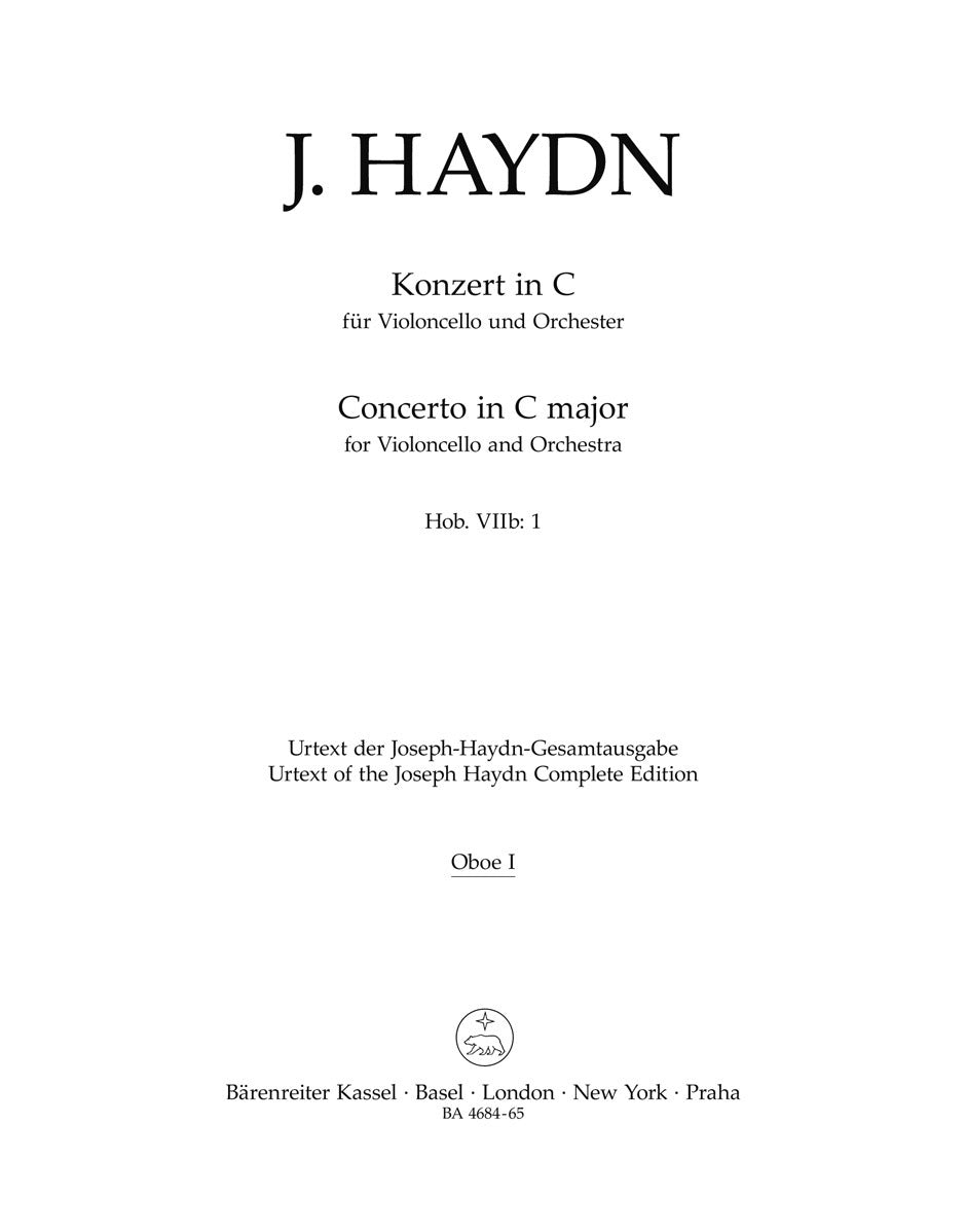 Concerto For Violoncello And Orchestra In C Major Hob.Viib:1