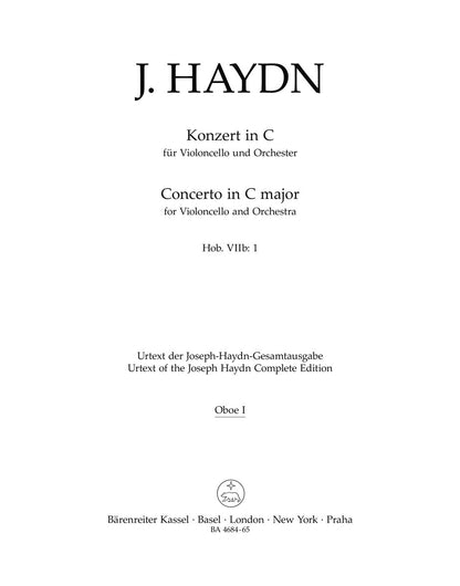 Concerto For Violoncello And Orchestra In C Major Hob.Viib:1