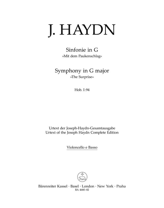 Symphony No. 94 In G Major Hob. I:94 "The Surprise"
