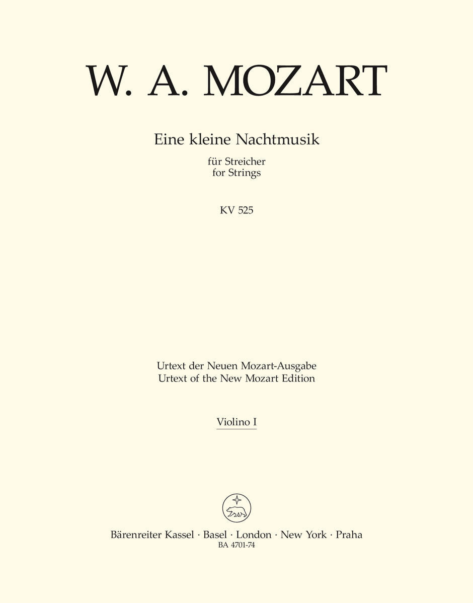 Eine Kleine Nachtmusik For Strings In G Major K. 525