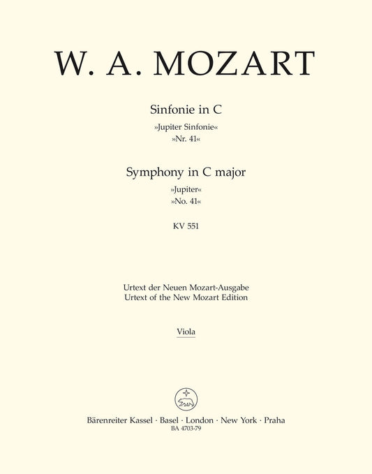 Symphony No 41 in C K 551 for Cello Sheet Music