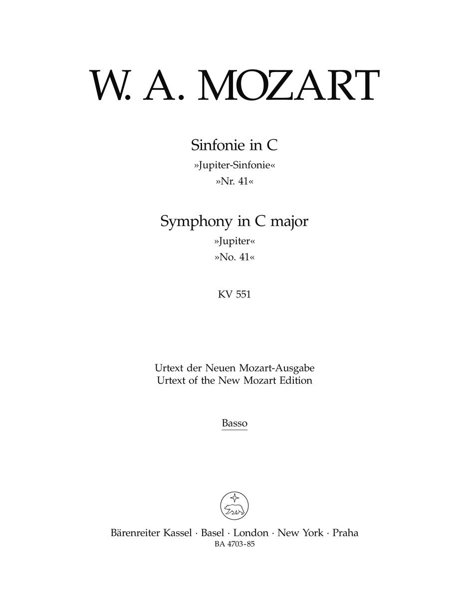 Symphony No 41 in C K 551 Full Orchestra Sheet Music