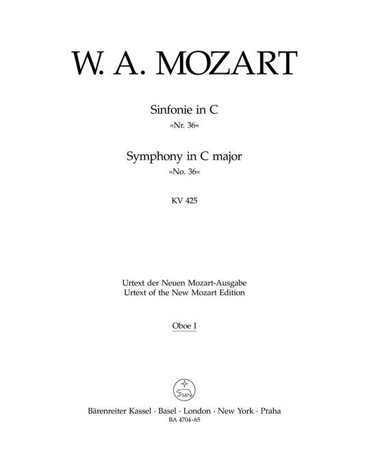 Symphony No 36 in C K 425 Violin Sheet Music