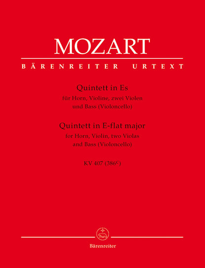 Quintet For Horn, Violin, Two Violas And Bass (Violoncello) In E-Flat Major K. 407 (386C)