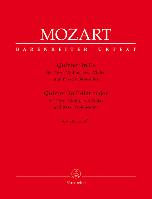 Quintet For Horn, Violin, Two Violas And Bass (Violoncello) In E-Flat Major K. 407 (386C)