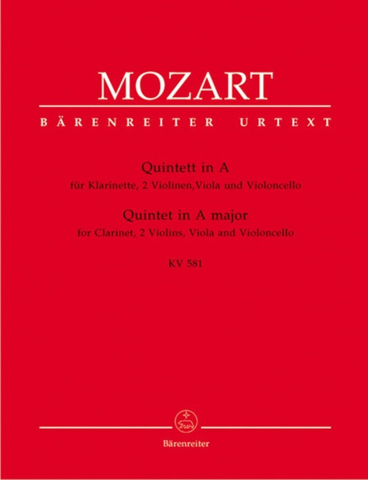 Clarinet Quintet K581 A Urtext Book